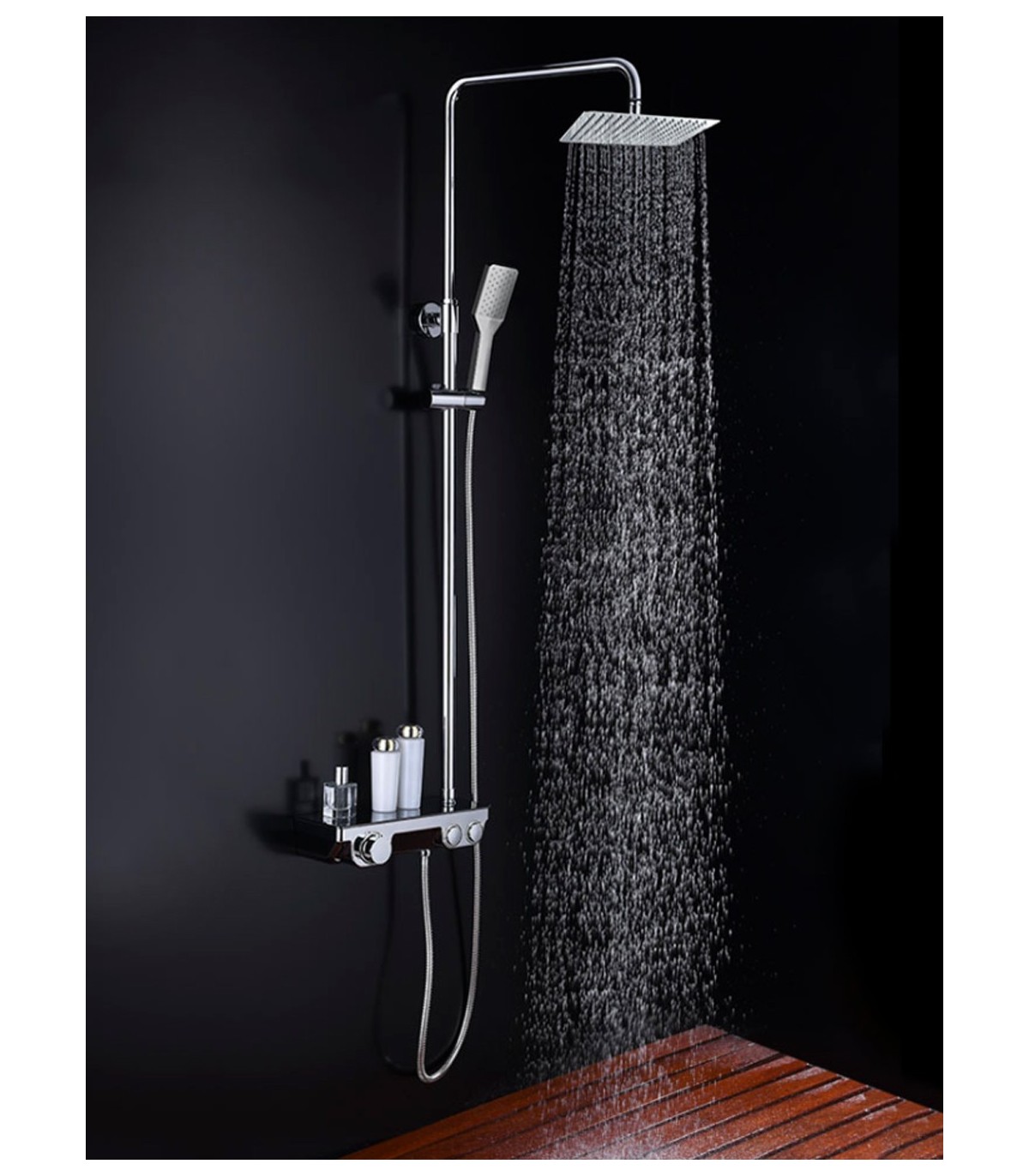 Grifo termostático ducha artic negro